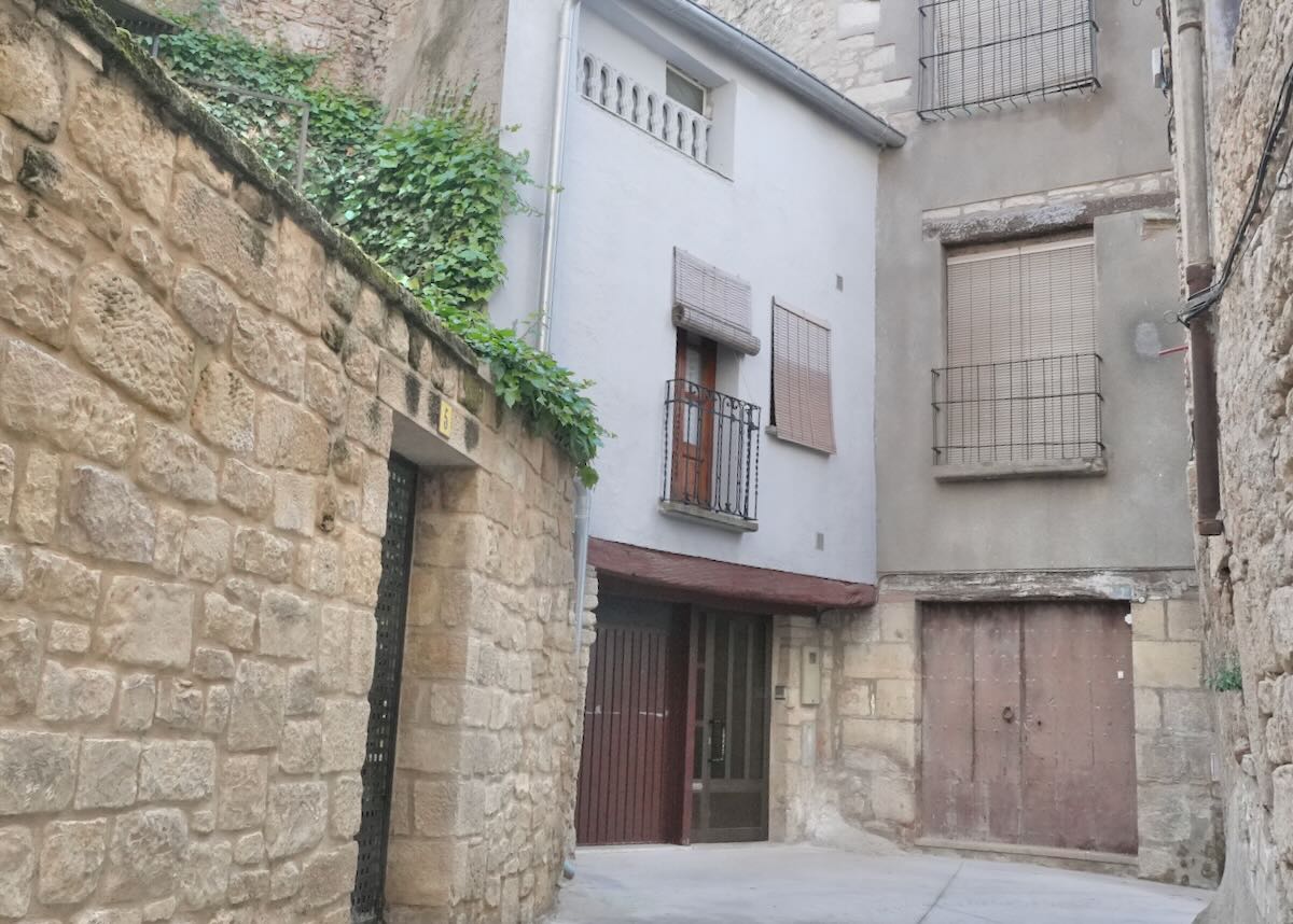 Rincón de piedra con hiedra en l'Espluga Calba